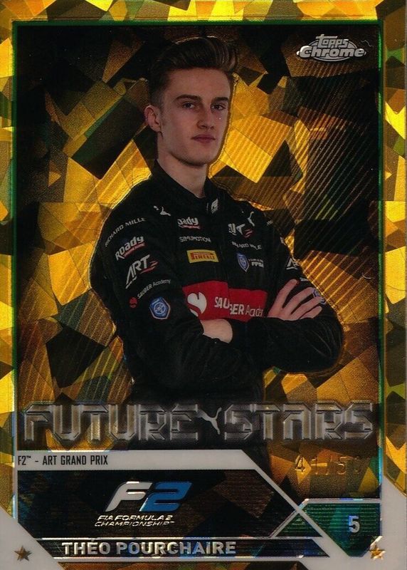 Theo Pourchaire 2023 Topps Chrome Formula 1 Sapphire Edition #78 Gold /50 SGC 9.5