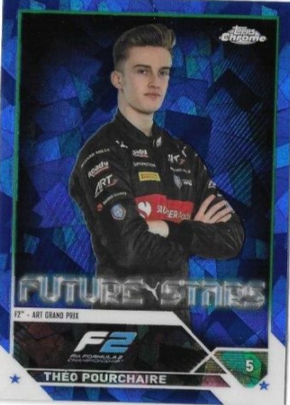 Theo Pourchaire 2023 Topps Chrome Formula 1 Sapphire Edition #78 Base PSA 9