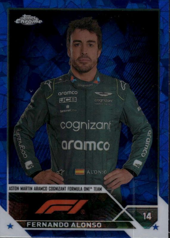 Fernando Alonso 2023 Topps Chrome Formula 1 Sapphire Edition #32 Base RAW