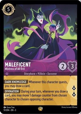 ディズニー ロルカナTCG 209/204・JA・3 すべての悪の支配者 マレフィセント (日本語版 エンチャンテッド) INTO THE INKLANDS インクランド探訪 ディズニー ロルカナTCG 209/204・JA・3 すべての悪の支配者