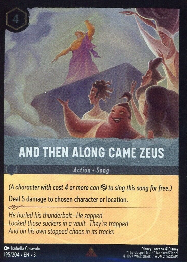 ロルカナ　AND THEN ALONG CAME ZEUS 英語版 And Then Along Came Zeus Disney Lorcana Cards Price Guide - Sports