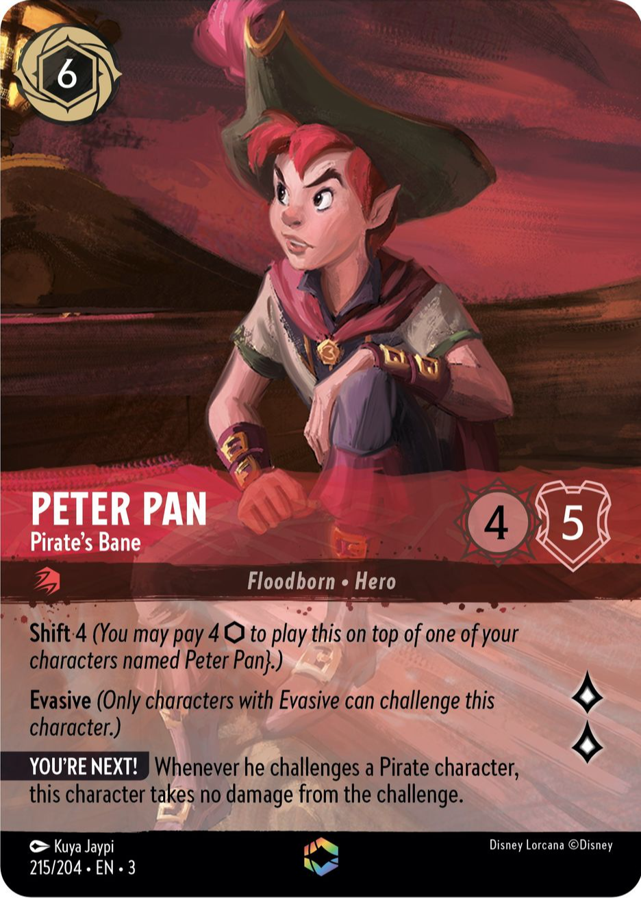 Peter Pan - Pirate's Bane 2024 Into the Inklands #215/204 Enchanted  (Alternate Art) Price Guide - Sports Card Investor