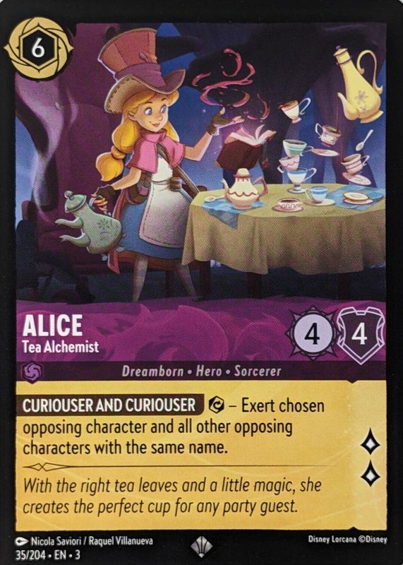 Alice - Tea Alchemist 2024 Into the Inklands #35/204 Base RAW TCG (NEAR MINT)