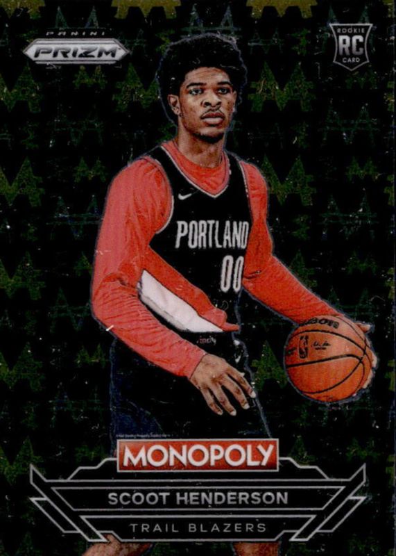 Scoot Henderson 2023 Prizm Monopoly #B21 Millionaire Black /(SSP) Rookie SGC 10