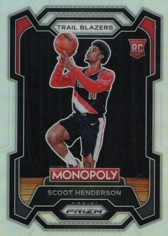 Scoot Henderson 2023 Prizm Monopoly #75 Silver Rookie BGS 10 PRISTINE