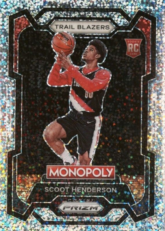 Scoot Henderson 2023 Prizm Monopoly #75 Sparkle /(SSP) Rookie RAW