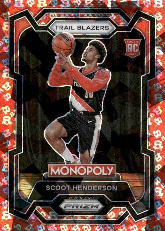 Scoot Henderson 2023 Prizm Monopoly #75 Free Parking Rookie PSA 10