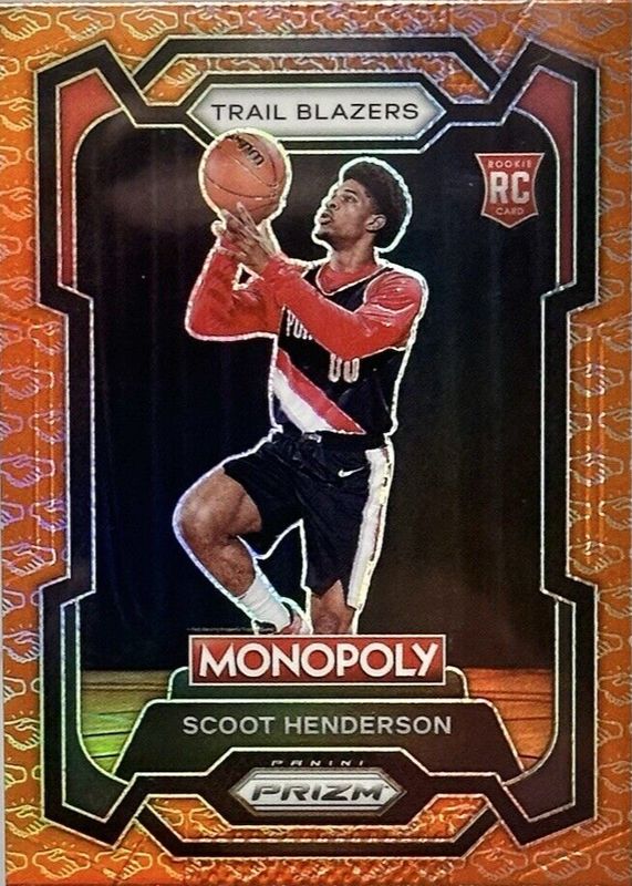 Scoot Henderson 2023 Prizm Monopoly #75 Handshake Deal Rookie BGS 10 PRISTINE