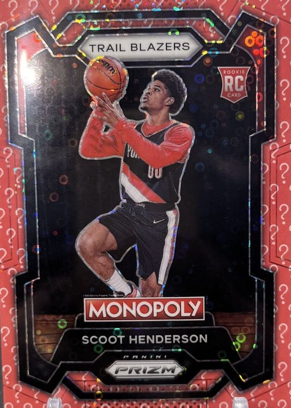 Scoot Henderson 2023 Prizm Monopoly #75 Question Mark /25 Rookie SGC 9.5