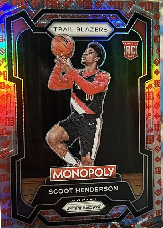 Scoot Henderson 2023 Prizm Monopoly #75 Red Dice Rookie SGC 9.5