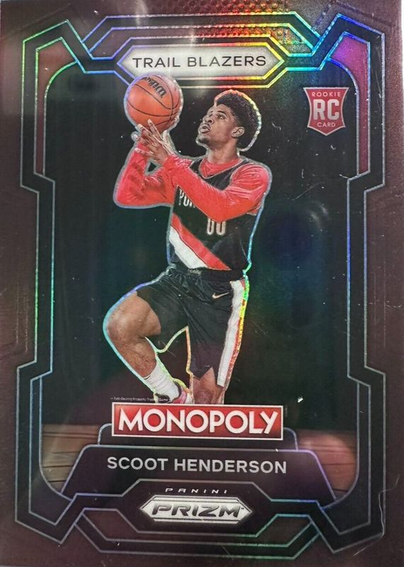 Scoot Henderson 2023 Prizm Monopoly #75 Brown /249 Rookie RAW