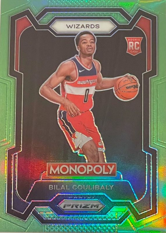 Bilal Coulibaly 2023 Prizm Monopoly #90 Neon Green /10 Rookie RAW