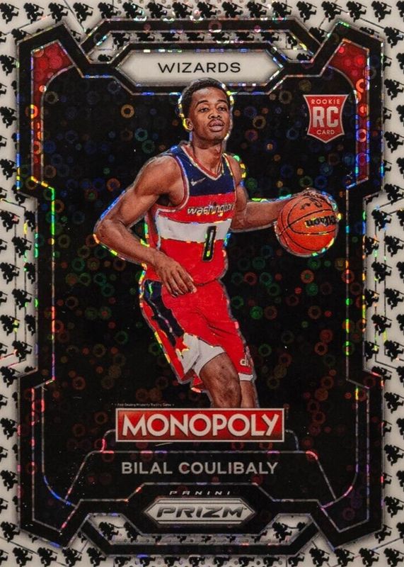 Bilal Coulibaly 2023 Prizm Monopoly #90 Monopoly Man Black & White Rookie RAW