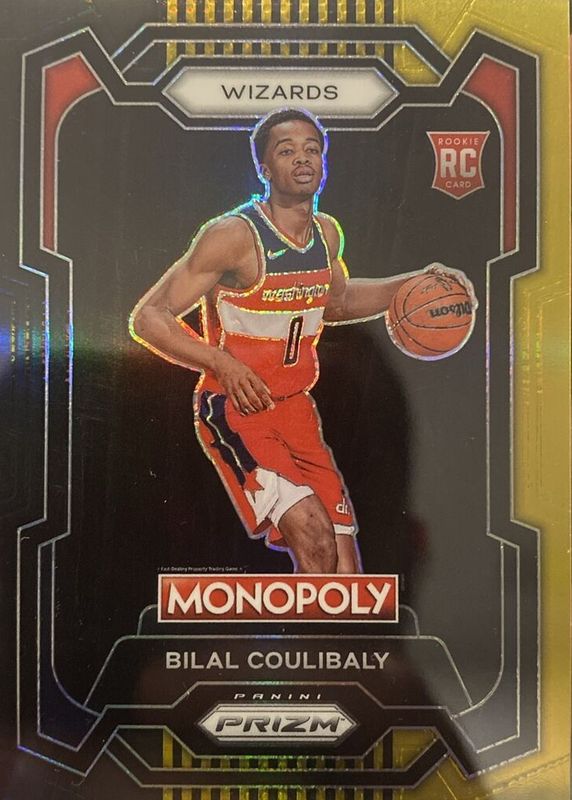 Bilal Coulibaly 2023 Prizm Monopoly #90 Black Gold /5 Rookie RAW