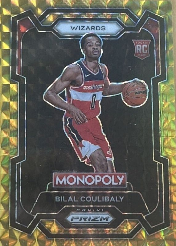 Bilal Coulibaly 2023 Prizm Monopoly #90 Gold /49 Rookie RAW