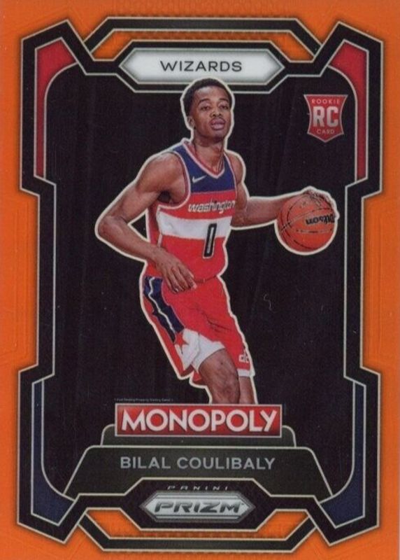 Bilal Coulibaly 2023 Prizm Monopoly #90 Orange /124 Rookie RAW