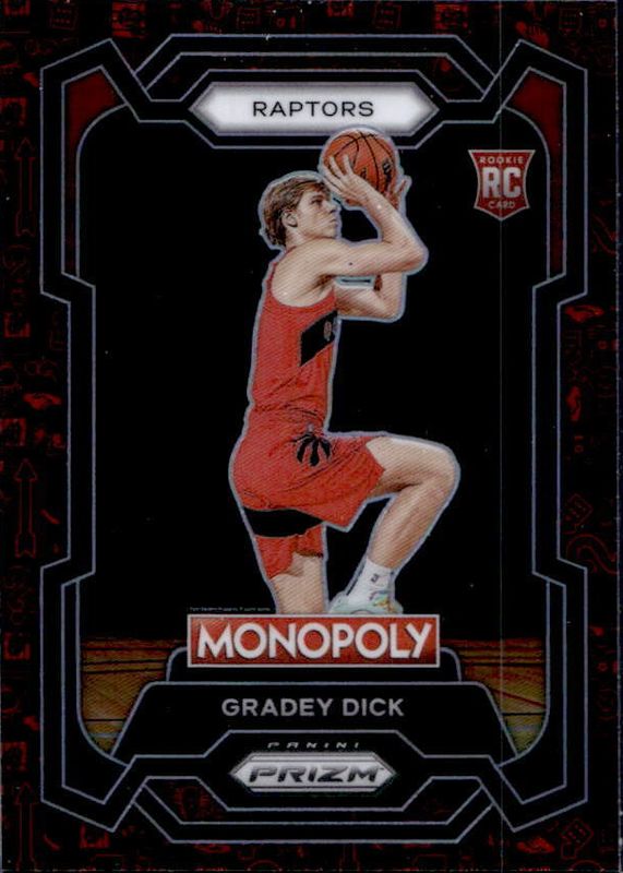 Gradey Dick 2023 Prizm Monopoly #84 Monopoly Red Pattern Rookie PSA 10