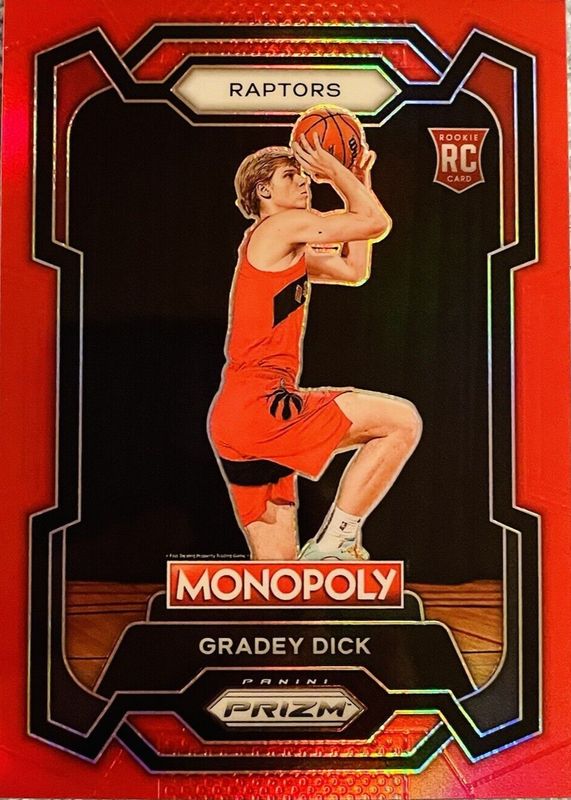 Gradey Dick 2023 Prizm Monopoly #84 Red /99 Rookie PSA 10