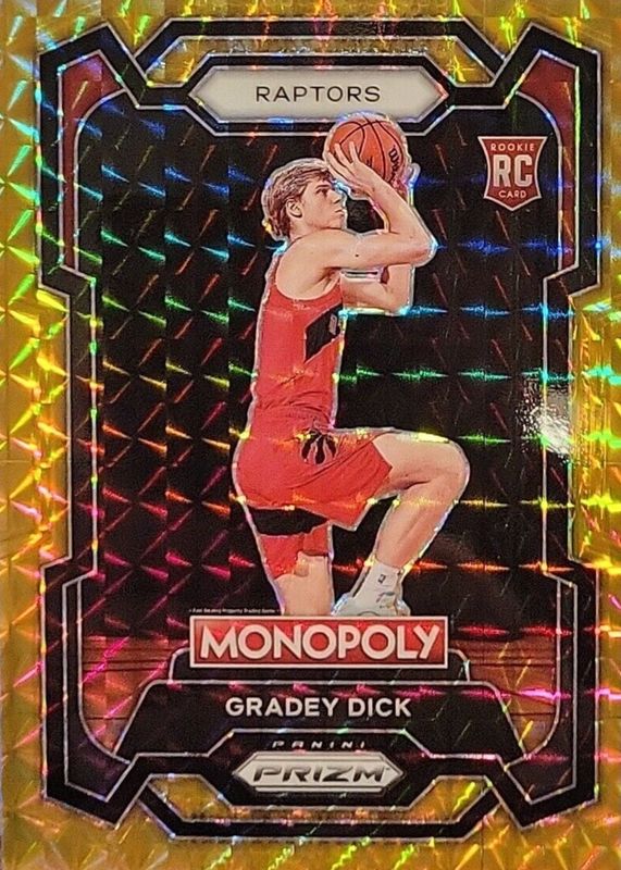 Gradey Dick 2023 Prizm Monopoly #84 Gold /49 Rookie RAW