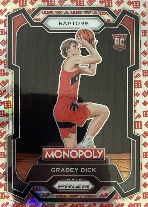 Gradey Dick 2023 Prizm Monopoly #84 Red Dice Rookie PSA 10