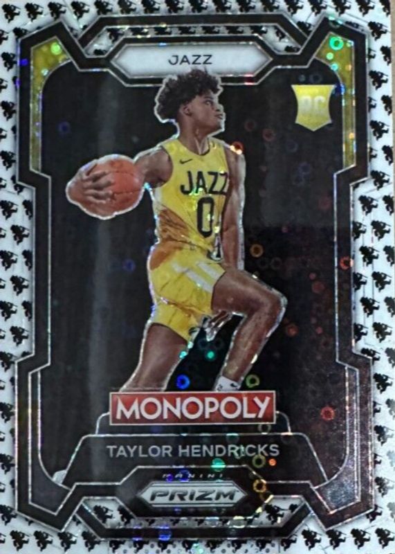 Taylor Hendricks 2023 Prizm Monopoly #86 Monopoly Man Black & White Rookie SGC 10