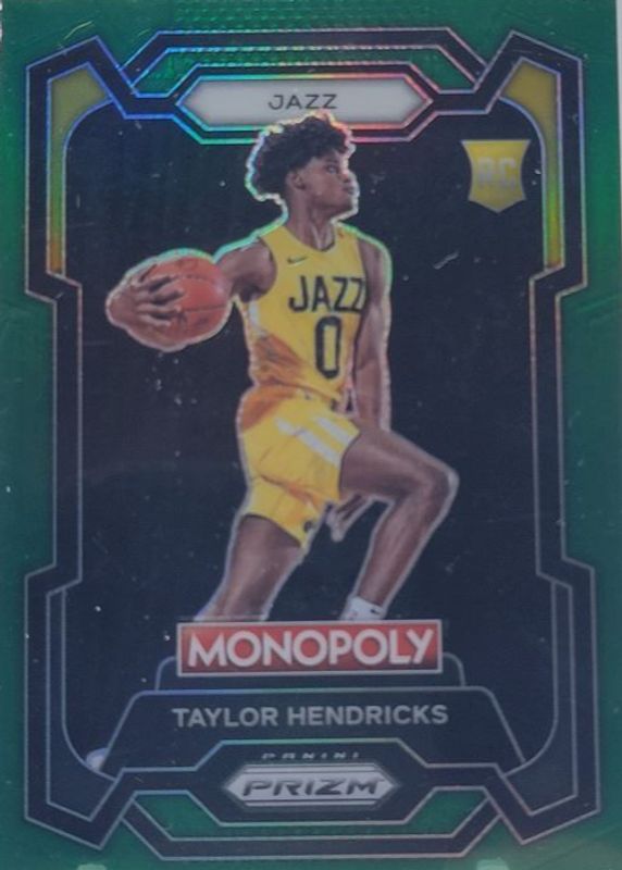 Taylor Hendricks 2023 Prizm Monopoly #86 Green /24 Rookie PSA 9