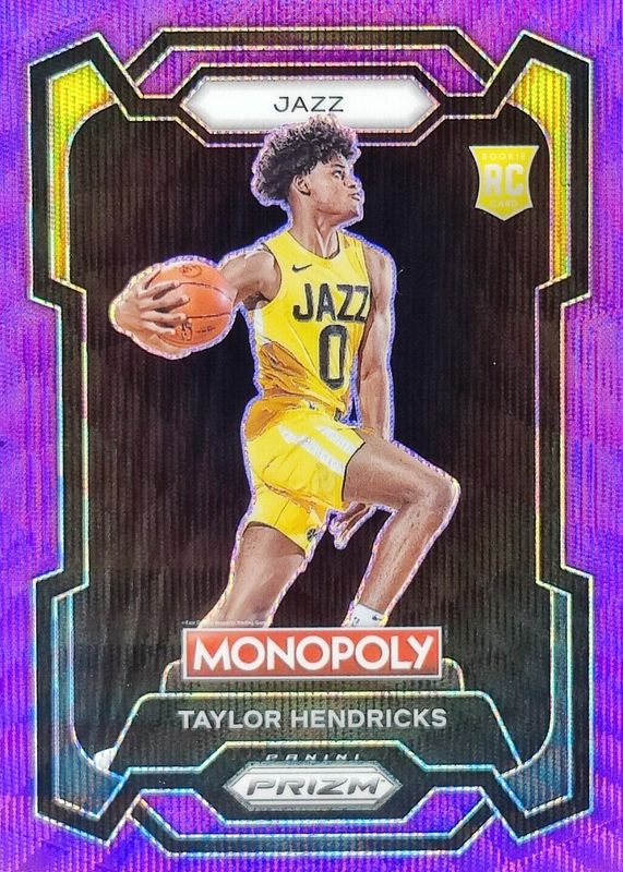 Taylor Hendricks 2023 Prizm Monopoly #86 Purple Wave Rookie BGS 9.5