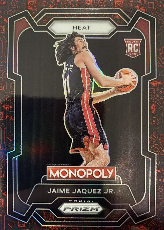 Jaime Jaquez Jr. 2023 Prizm Monopoly #48 Monopoly Red Pattern Rookie PSA 10