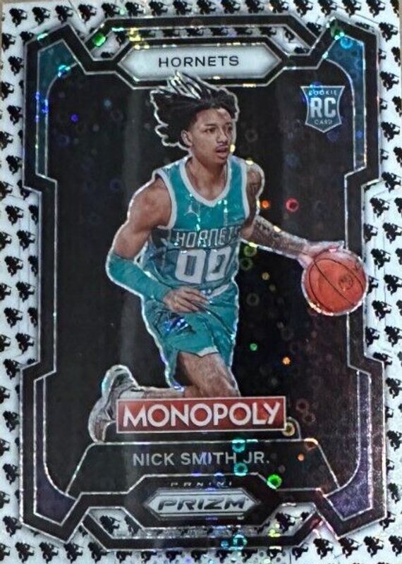 Nick Smith Jr. 2023 Prizm Monopoly #14 Monopoly Man Black & White Rookie BGS 9