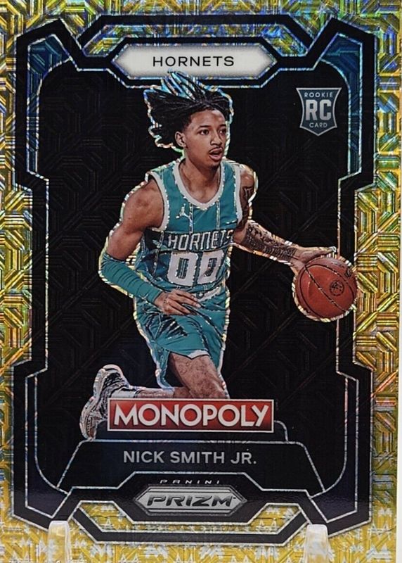 Nick Smith Jr. 2023 Prizm Monopoly #14 Gold Millionaire Shimmer /500 Rookie BGS 9.5