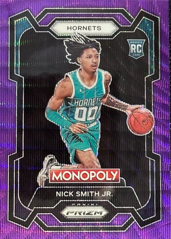 Nick Smith Jr. 2023 Prizm Monopoly #14 Purple Wave Rookie BGS 9.5