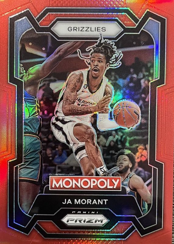 Ja Morant 2023 Prizm Monopoly #44 Red /99 PSA 9