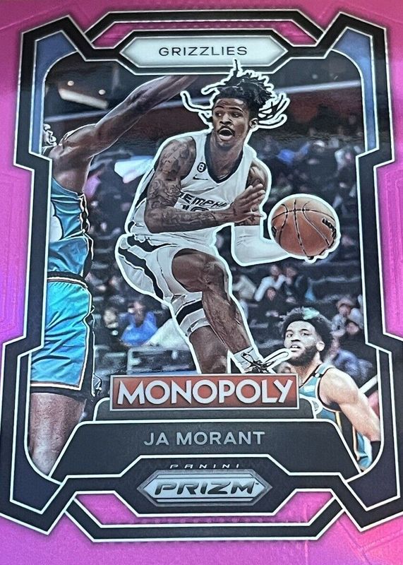 Ja Morant 2023 Prizm Monopoly #44 Pink /149 PSA 10