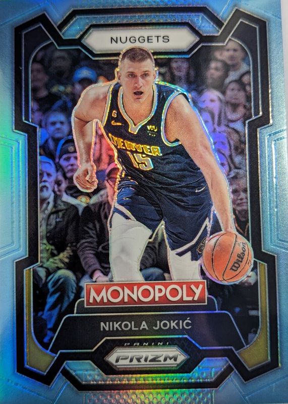 Nikola Jokic 2023 Prizm Monopoly #1 Light Blue /199 SGC 10