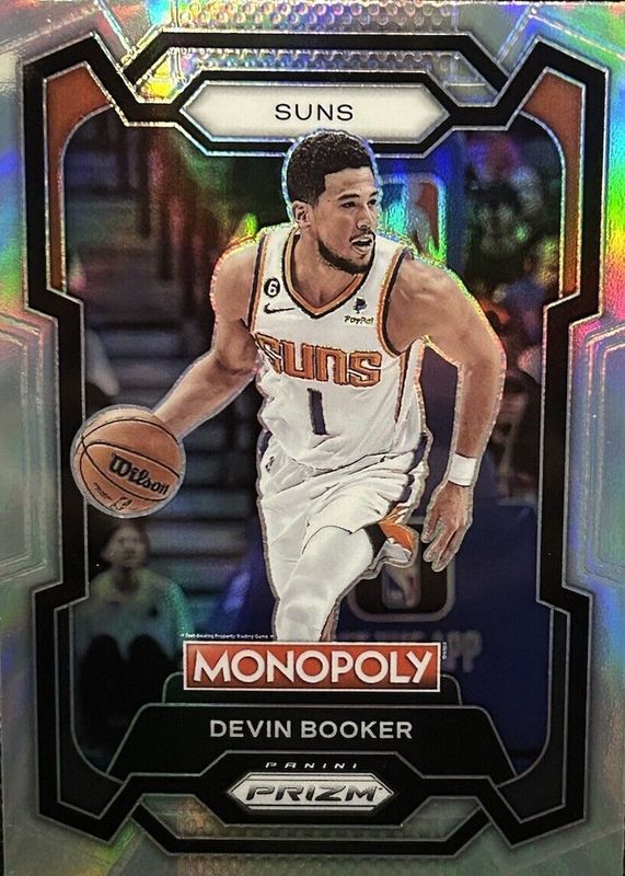 Devin Booker 2023 Prizm Monopoly #72 Silver PSA 10