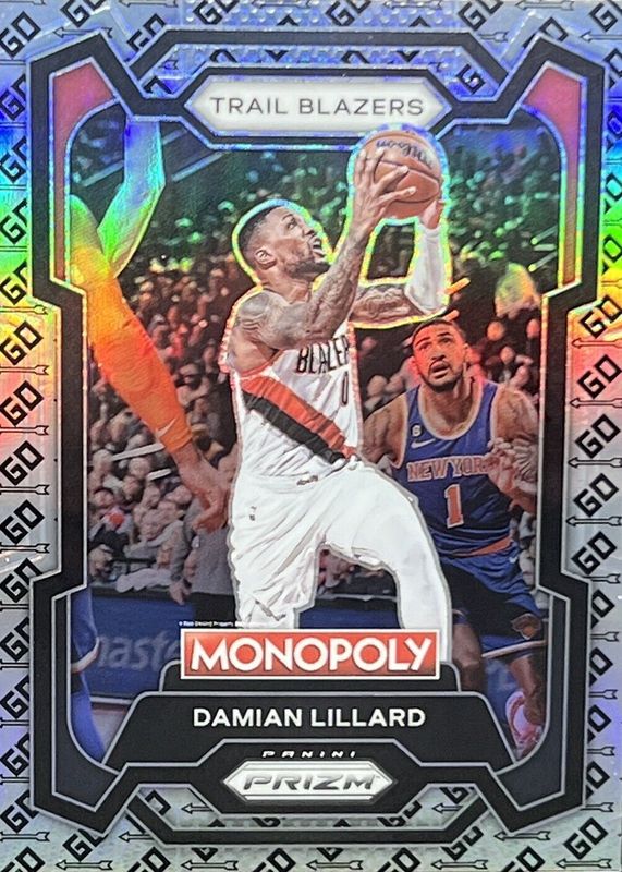 Damian Lillard 2023 Prizm Monopoly #73 GO Space SGC 10