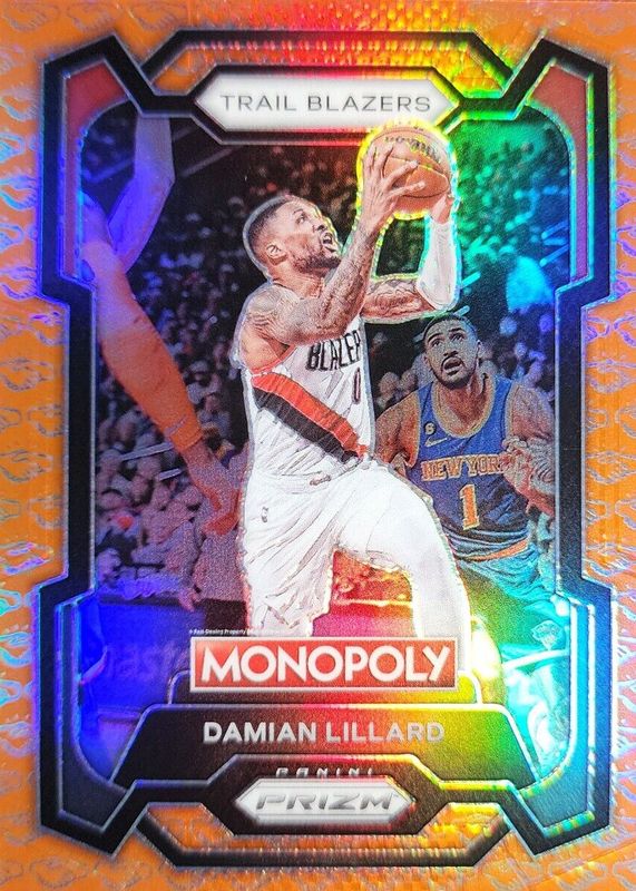 Damian Lillard 2023 Prizm Monopoly #73 Handshake Deal RAW