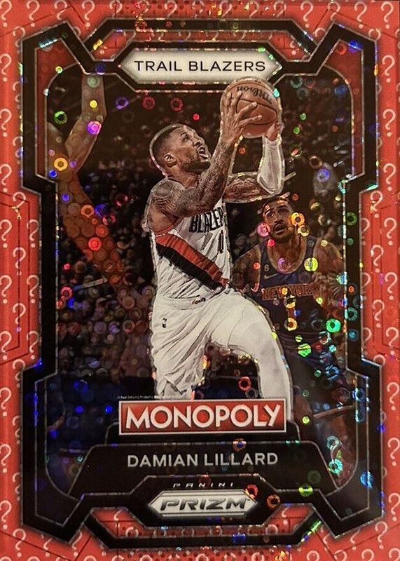 Damian Lillard 2023 Prizm Monopoly #73 Question Mark /25 RAW