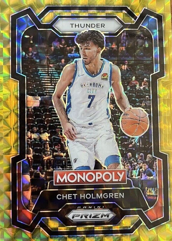 Chet Holmgren 2023 Prizm Monopoly #62 Gold /49 RAW