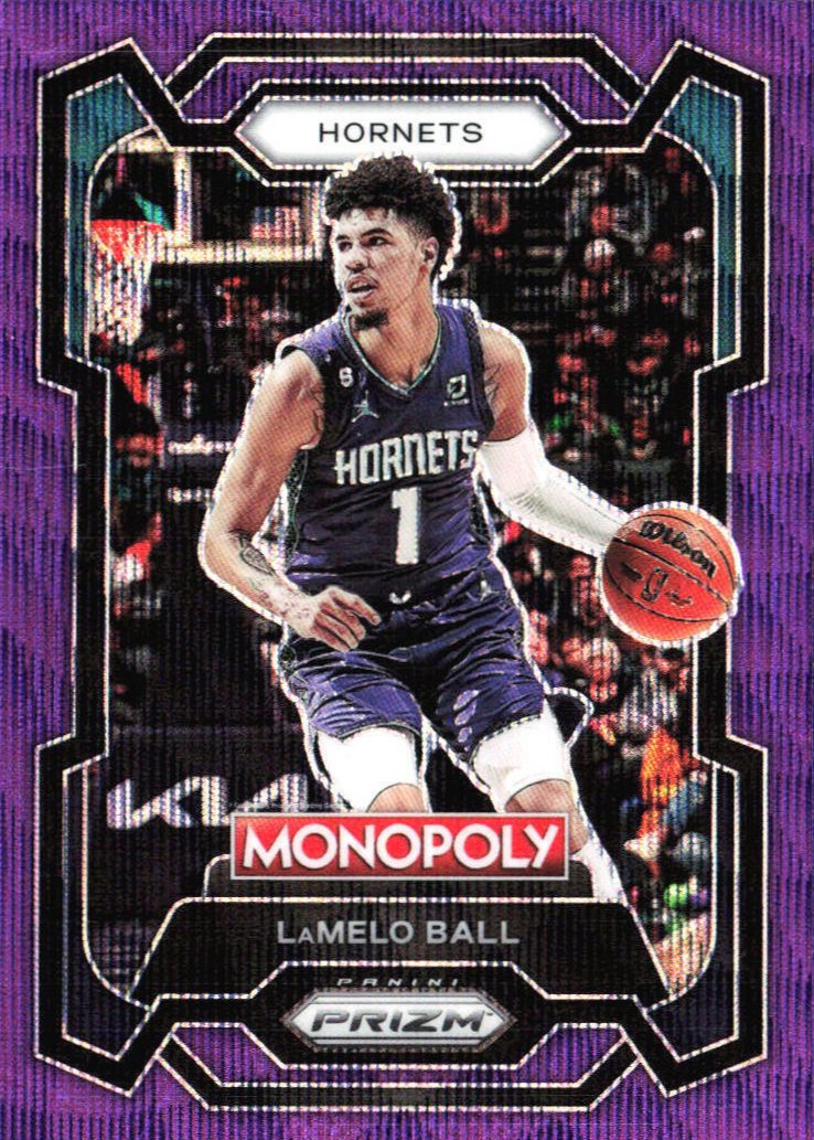 LaMelo Ball 2023 Prizm Monopoly #13 Purple Wave Price Guide