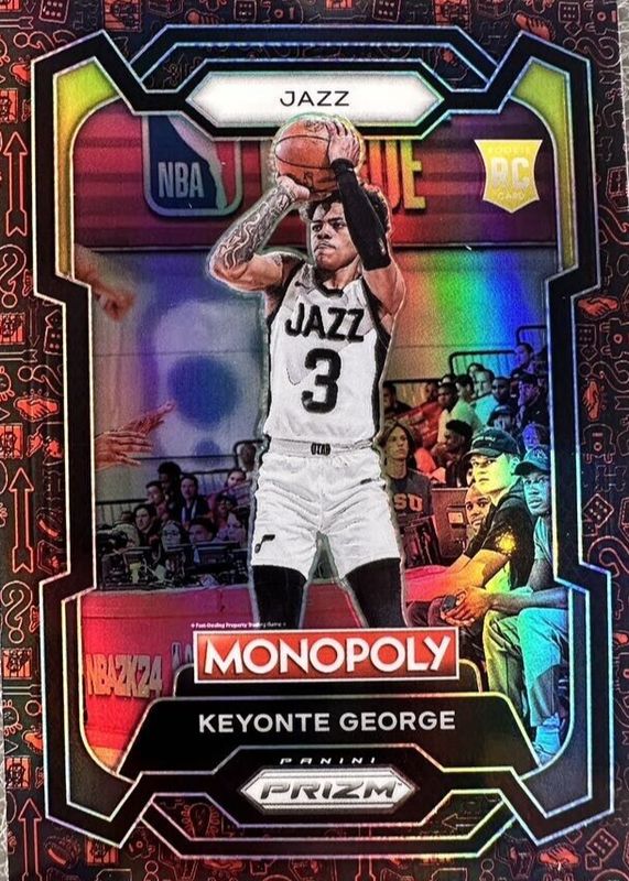 Keyonte George 2023 Prizm Monopoly #87 Monopoly Red Pattern Rookie PSA 10