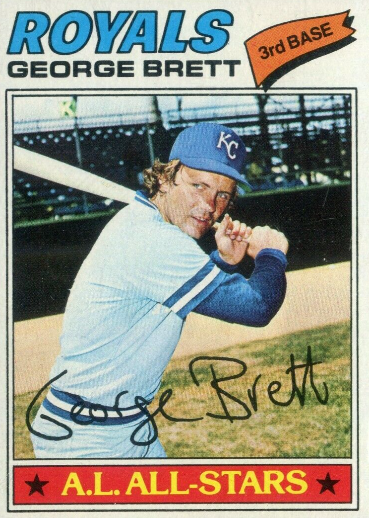 eevee first edition card G-Sticks: '75 Topps George Brett by Matthew Lee Rosen – Baseball Card Art