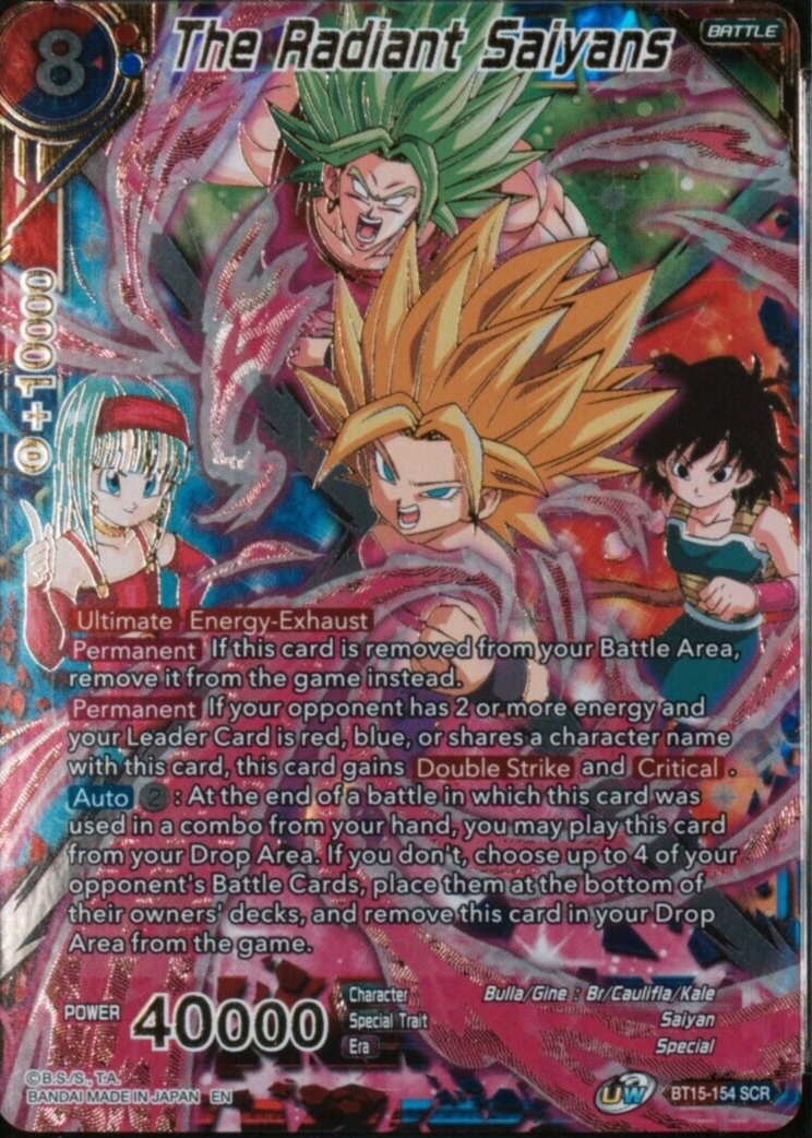 The Radiant Saiyans 2021 Saiyan Showdown #BT15-154 Secret Rare Price Guide  - Sports Card Investor