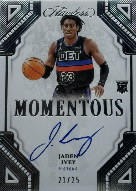 Jaden Ivey 2022 Flawless #MA-JIV Momentous Autographs /25 Rookie SGC 9.5