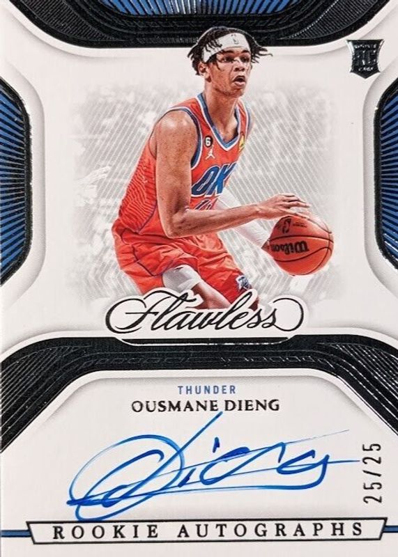 Ousmane Dieng 2022 Flawless #RA-ODG Rookie Autographs /25 Rookie BGS 9.5