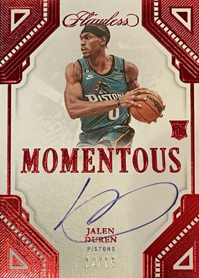 2022 Flawless #MA-JDR Momentous Autographs - Ruby /15