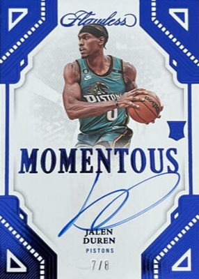 2022 Flawless #MA-JDR Momentous Autographs - Blue /8