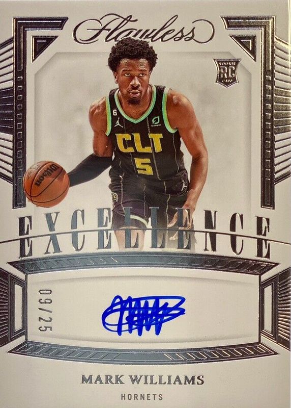 Mark Williams 2022 Flawless #ES-MKW Excellence Signatures /25 Rookie SGC 9.5