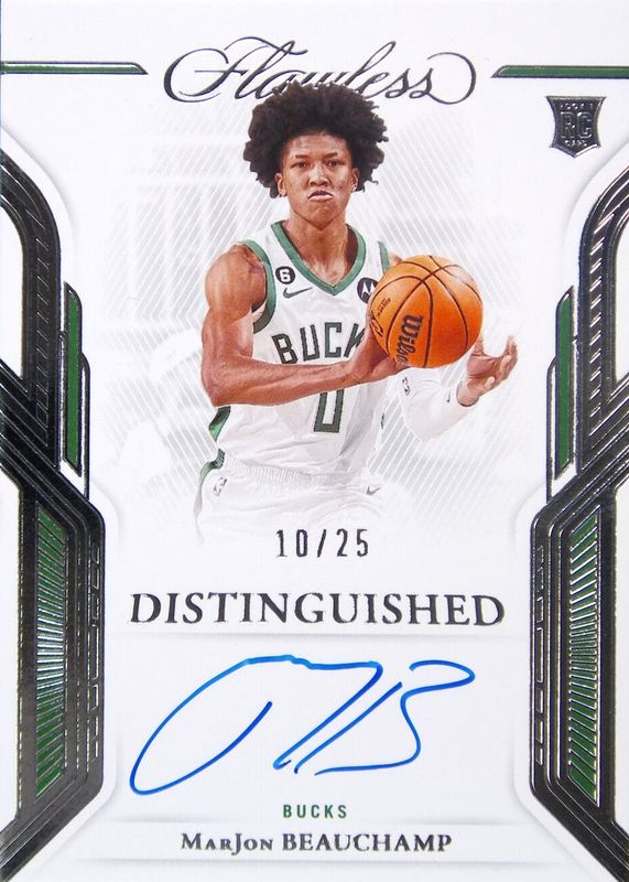 MarJon Beauchamp 2022 Flawless #DA-MJB Distinguished Autographs /25 Rookie BGS 9