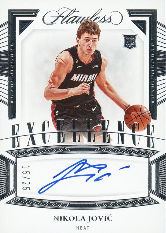 Nikola Jovic 2022 Flawless #ES-NKJ Excellence Signatures /25 Rookie SGC 9